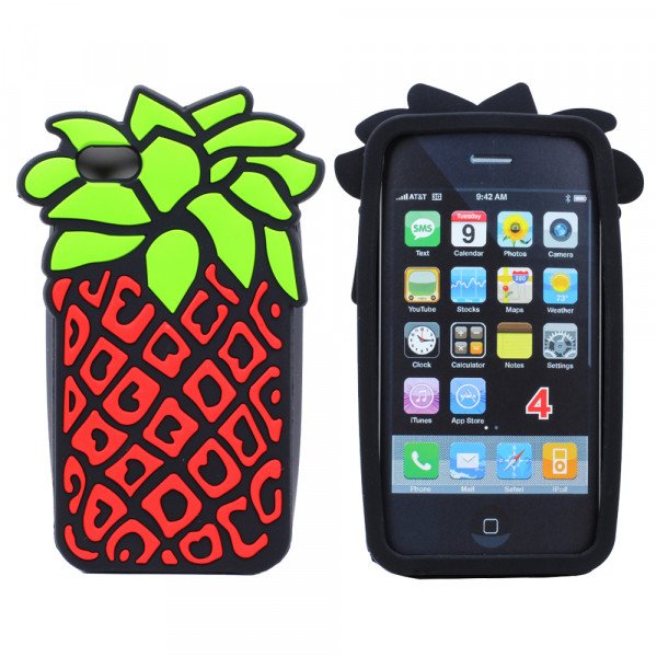 Wholesale iPhone 4 4S 3D Pineapple Tree (Red)